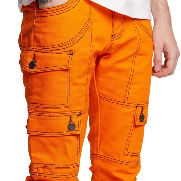 AKINGS Kyle Snap Cargo Pants (Orange - Size 36) - Picture 7 of 7